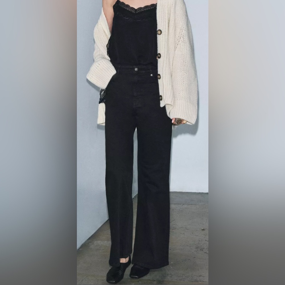 Zara Black Flare & Wide Leg Jeans